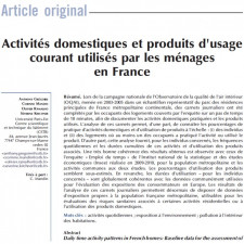 Activités domestiques et produits d'usage courant utilisés par les ménages en France