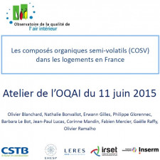 Présentation - Les composés organiques semi-volatils (COSV) dans les logements en France