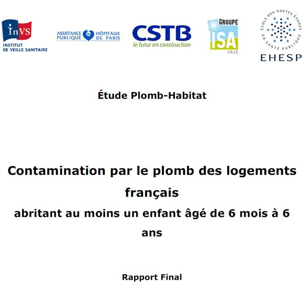 Contamination par le plomb des logements français abritant au moins un enfant âgé de 6 mois à 6 ans