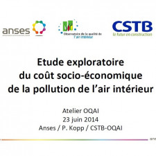 Présentation - Etude exploratoire du coût socio-économique de la pollution de l’air intérieur