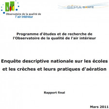 Enquête descriptive nationale sur les écoles et les crèches et leurs pratiques d'aération