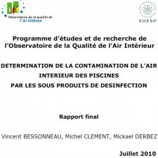 Détermination de la contamination de l’air intérieur des piscines par les sous-produits de désinfection