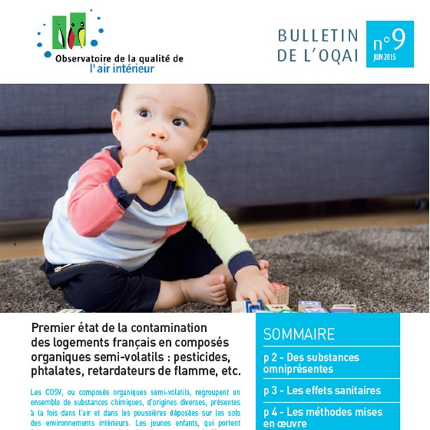 Premier état de la contamination des logements français en composés organiques semi-volatils : pesticides, phtalates, retardateurs de flamme, etc.