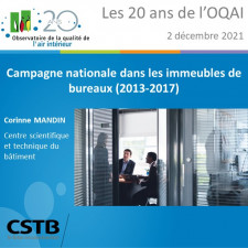 Campagne nationale "Bureaux" (Les 20 ans de l'OQAI)